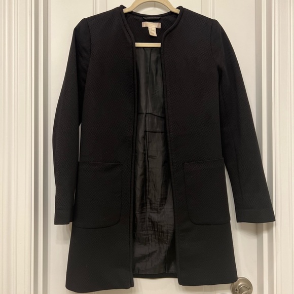 ✨SOLD✨ LIKE NEW!! H&M Womens black open front jacket - Picture 6 of 6